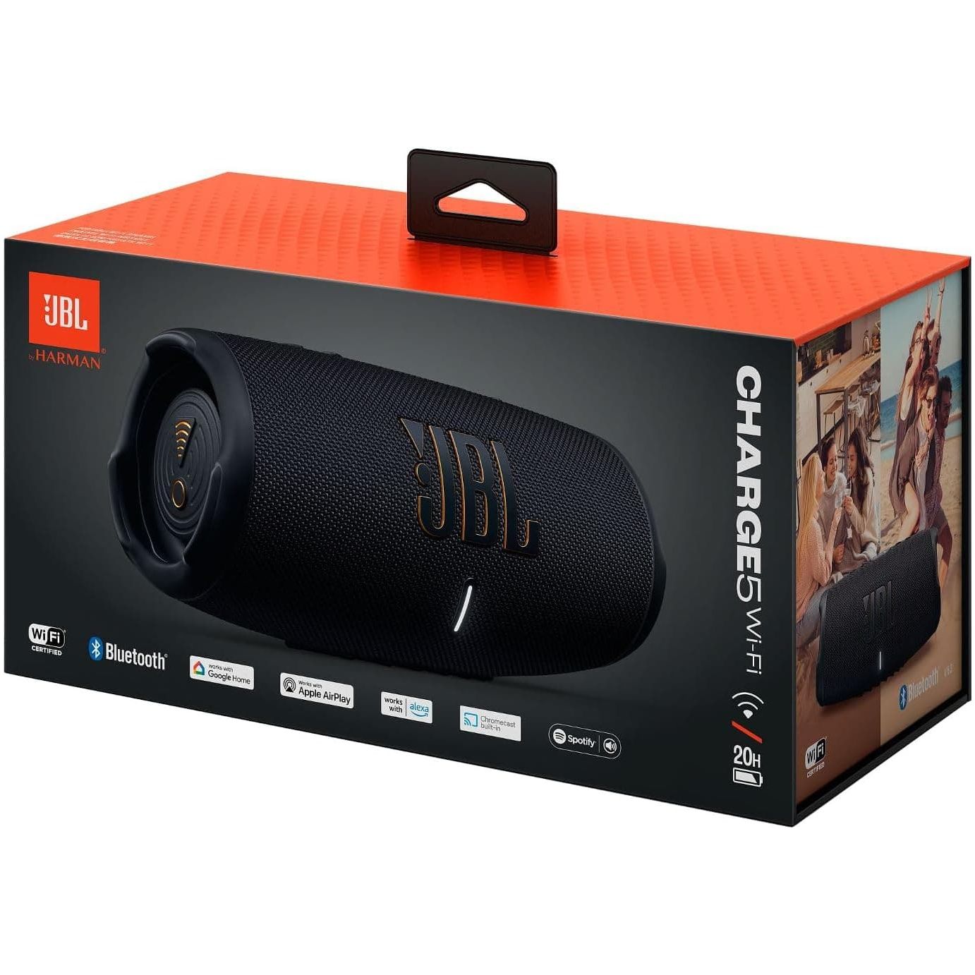Buy JBL,JBL Charge 5 Wi-Fi - Portable Bluetooth Speaker - Wifi - IP67 Waterproof - Black - Gadcet UK | UK | London | Scotland | Wales| Ireland | Near Me | Cheap | Pay In 3 | Bluetooth Speakers