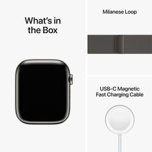 Apple Watch Series 8 (GPS + Cellular 45mm) Smart watch - Graphite Stainless Steel Case with Graphite Milanese Loop