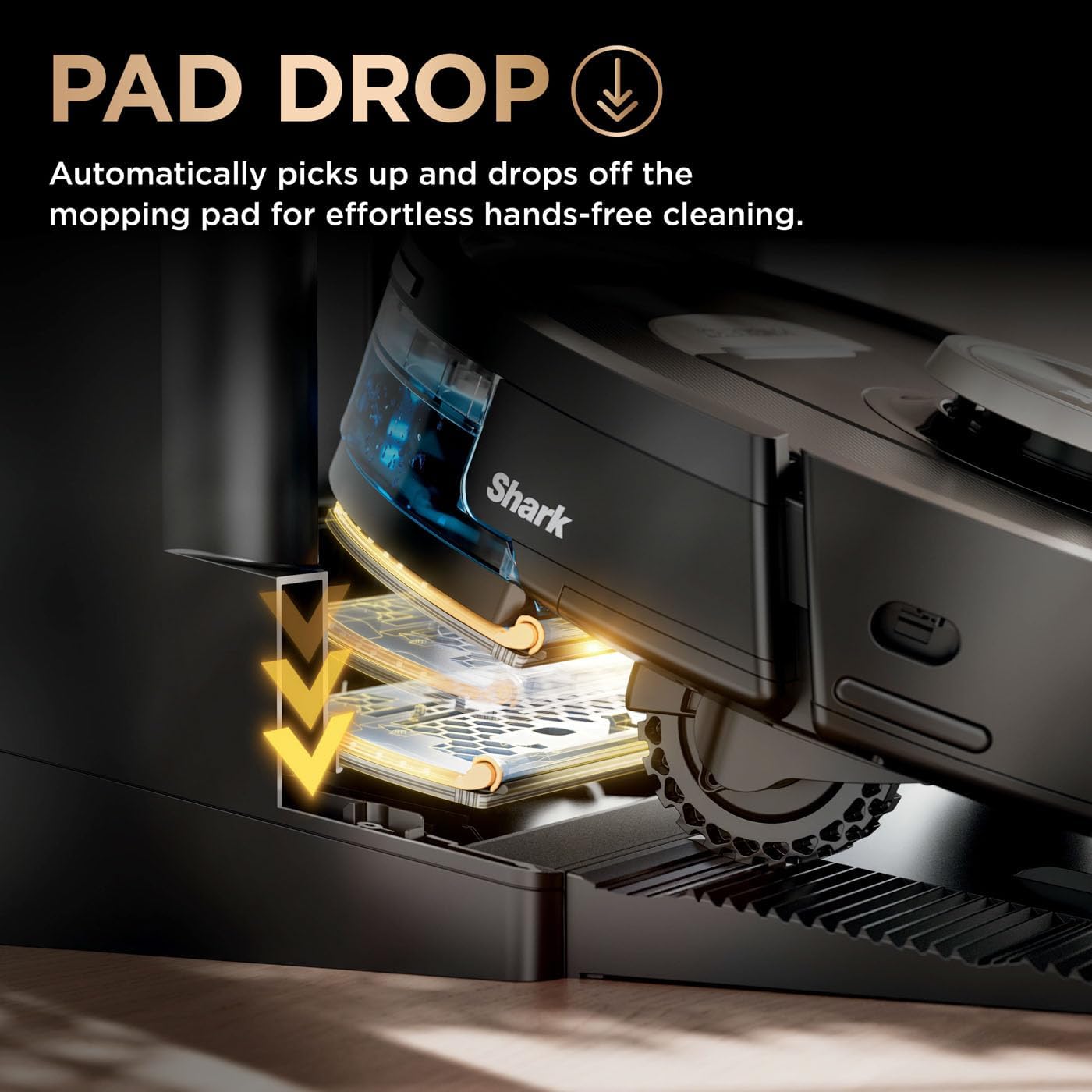 Shark PowerDetect NeverTouch Pro Robot Vacuum & Mop – 60-Day Self-Empty Base, 3D LiDAR and App Control – Black