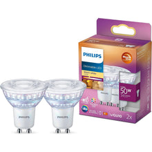 Buy Philips,Philips LED Classic Dimmable Light Spot 2 Pack – GU10, 3.8W, 50W Equivalent, Warm Glow (2200–2700K), 220-240V, Energy Class F - Gadcet UK | UK | London | Scotland | Wales| Near Me | Cheap | Pay In 3 | LED Light Bulbs