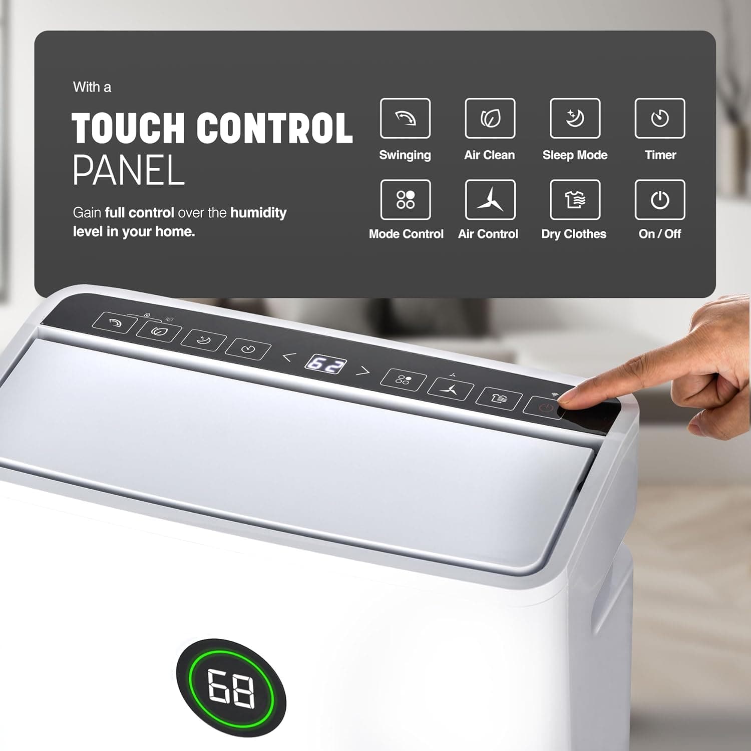 Buy KEPLIN,Keplin 20L Dehumidifier with Digital Display - Air Purifying, Sleep & Laundry Modes, 24-Hour Timer, Ideal for Home & Basement, White - 440W - Gadcet UK | UK | London | Scotland | Wales| Near Me | Cheap | Pay In 3 | Dehumidifiers