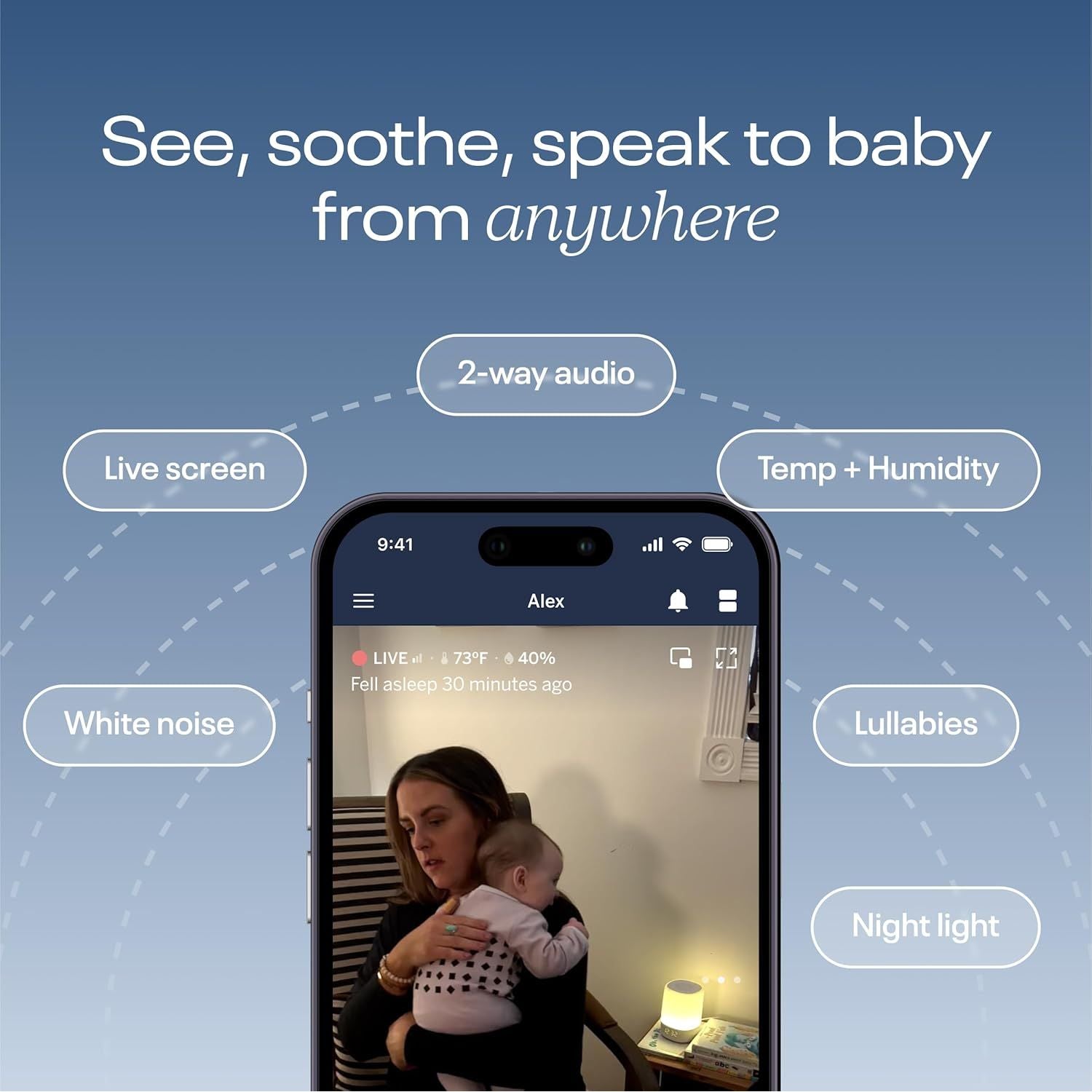 Buy Nanit,Nanit Pro 1080p HD Smart Baby Monitor & Flex Duo Stand – White, Split Screen, Alert Zone, Breathing Motion Monitoring, Small Breathing Band – EAN 810108750437 - Gadcet UK | UK | London | Scotland | Wales| Near Me | Cheap | Pay In 3 | Baby Monitor
