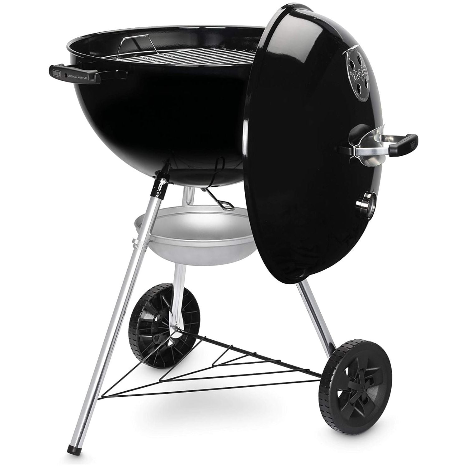 Buy Weber,Weber Original Kettle Charcoal Grill Barbecue, 57cm E-5710 BBQ Grill with Lid Cover, Thermometer, Stand & Wheels Freestanding Outdoor Oven & Cooker with Porcelain-Enamelled Bowl - Black - Gadcet UK | UK | London | Scotland | Wales| Near Me | Cheap | Pay In 3 | Outdoor Grills
