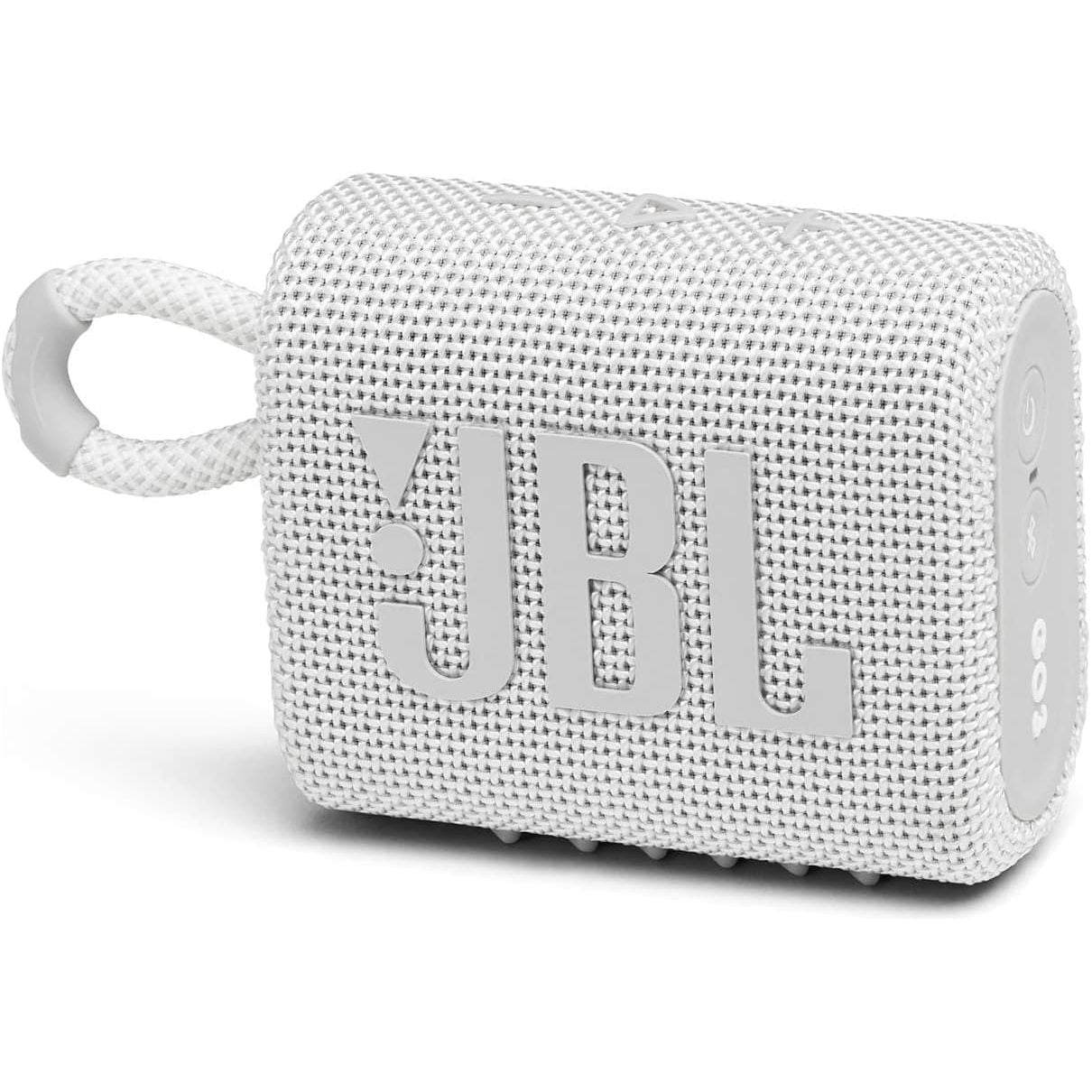 JBL GO 3 Compact Bluetooth Speaker in White