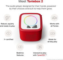 Toniebox 2 Starter Set, Speech Boosting Educational Toy for Toddlers Certified 1+, Screen-Free Audio Player with Creative Tonie Rubie – Red
