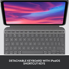 Logitech Combo Touch Detachable Keyboard Case for iPad (10th gen) with Large Precision Trackpad, Full-Size Backlit Keyboard, and Smart Connector Technology, UK Layout - Grey - 3