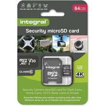Buy Integral,Integral Micro SD Security Card 64GB for Dash-Cams, Home Cams, CCTV, Body Cams and Drones. Extended lifetime and reliable recording time after time with High Endurance - Gadcet UK | UK | London | Scotland | Wales| Near Me | Cheap | Pay In 3 | Flash Memory Cards