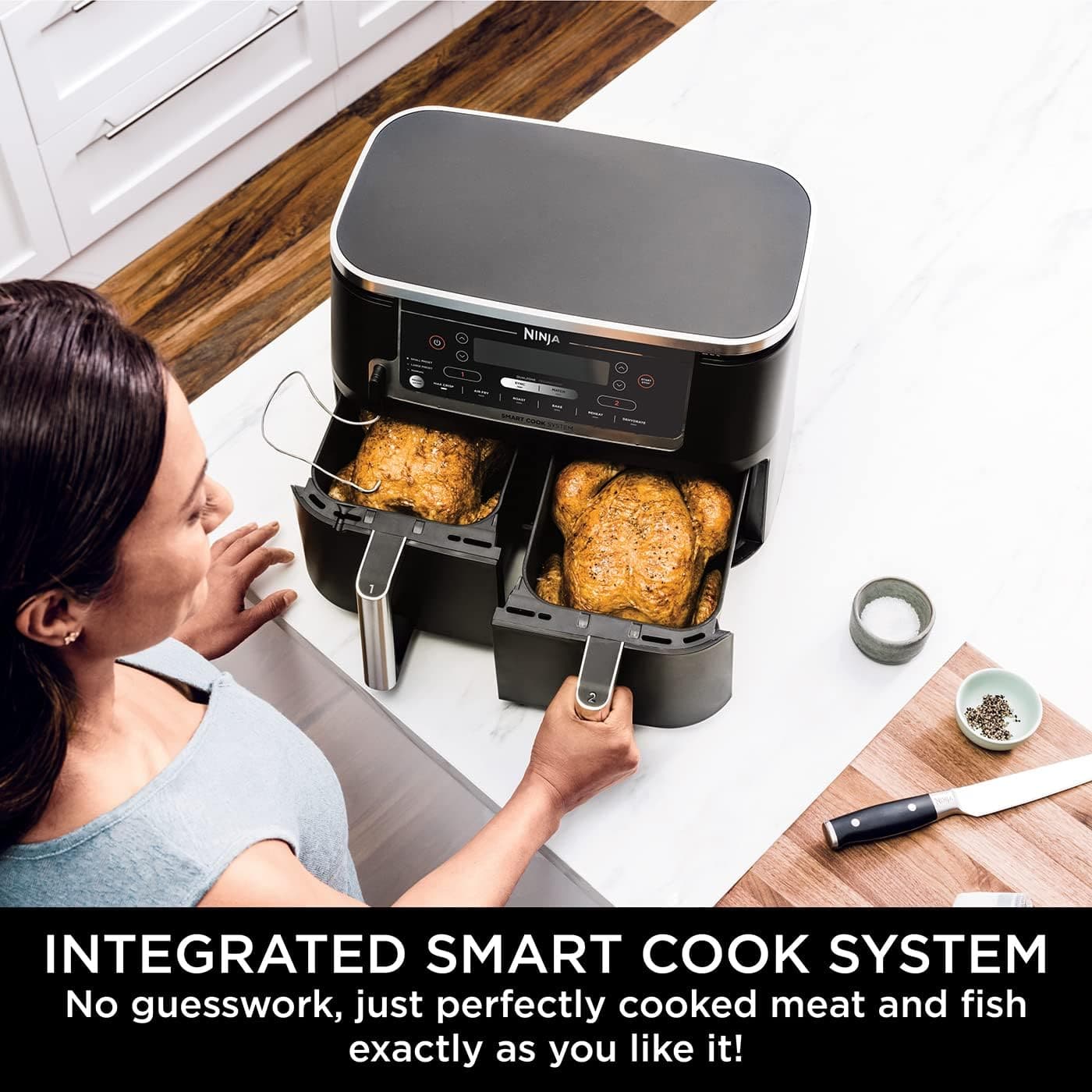 Buy Ninja,Ninja Foodi MAX Dual Zone Air Fryer Smart Cook System, 9.5L - Black - Gadcet UK | UK | London | Scotland | Wales| Near Me | Cheap | Pay In 3 | AIR FRYER / GRILL