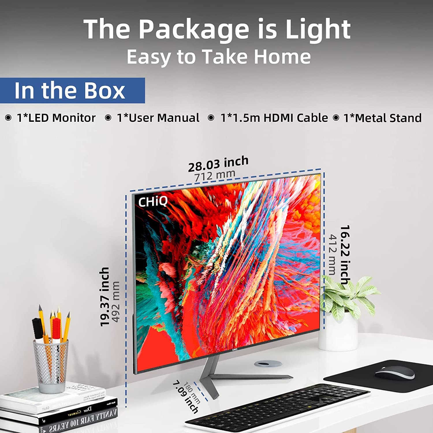 Buy CHiQ,CHiQ 32 inch QHD (2560x1440) Computer Monitor, LED, IPS, 5ms, 3-Sided Frameless & Ultra Slim, HDMI DP inputs, USB only for charging, Lowblue Mode, Flicker-Free, Freesync, VESA Compatible - Gadcet.com | UK | London | Scotland | Wales| Ireland | Near Me | Cheap | Pay In 3 | Computer Monitors