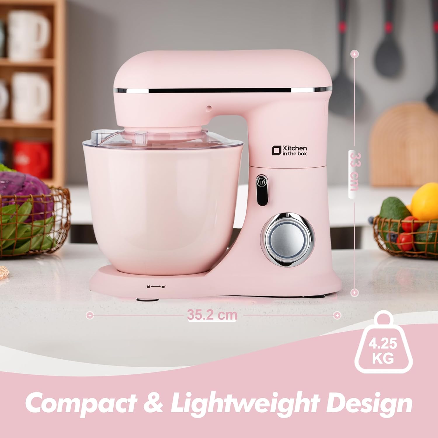 Buy Food Mixers,Kitchen in the Box Stand Mixer | 4.5L + 5L Dual Bowls | 1300W Electric Food Mixer | 10 Speeds | Dough Hook, Whisk & Beater | Matte Finish | Rose Pink - Gadcet UK | UK | London | Scotland | Wales| Near Me | Cheap | Pay In 3 | Kitchen