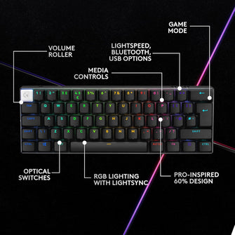 Buy Logitech,Logitech G PRO X 60 LIGHTSPEED Wireless 60% Mechanical Gaming Keyboard - TKL, LIGHTSYNC RGB, GX Optical Tactile Switches, QWERTY UK, Black - Gadcet UK | UK | London | Scotland | Wales| Near Me | Cheap | Pay In 3 | Keyboards