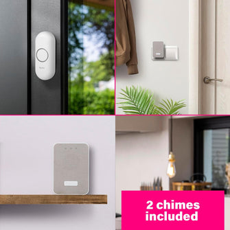 Buy Byron,Byron Wireless Doorbell Set – Twin Pack – Battery Portable and Plug in – 150 m Range - Gadcet UK | UK | London | Scotland | Wales| Near Me | Cheap | Pay In 3 | Electronics