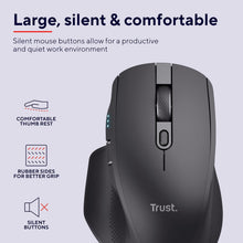 Buy Trust Gaming,Trust Ozaa+ Multi-Device Wireless Mouse – Bluetooth & 2.4GHz, Silent, Programmable, Rechargeable, 60% Recycled Plastic, Side Scroll Wheel – Black - Gadcet UK | UK | London | Scotland | Wales| Near Me | Cheap | Pay In 3 | Keyboard & Mouse