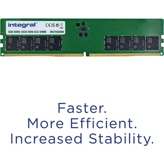 Buy Integral,Integral 8GB DDR5 PC DIMM RAM 5600MT/s PC5-44800 CL46 Desktop/Computer Memory Module - Gadcet UK | UK | London | Scotland | Wales| Near Me | Cheap | Pay In 3 | RAM