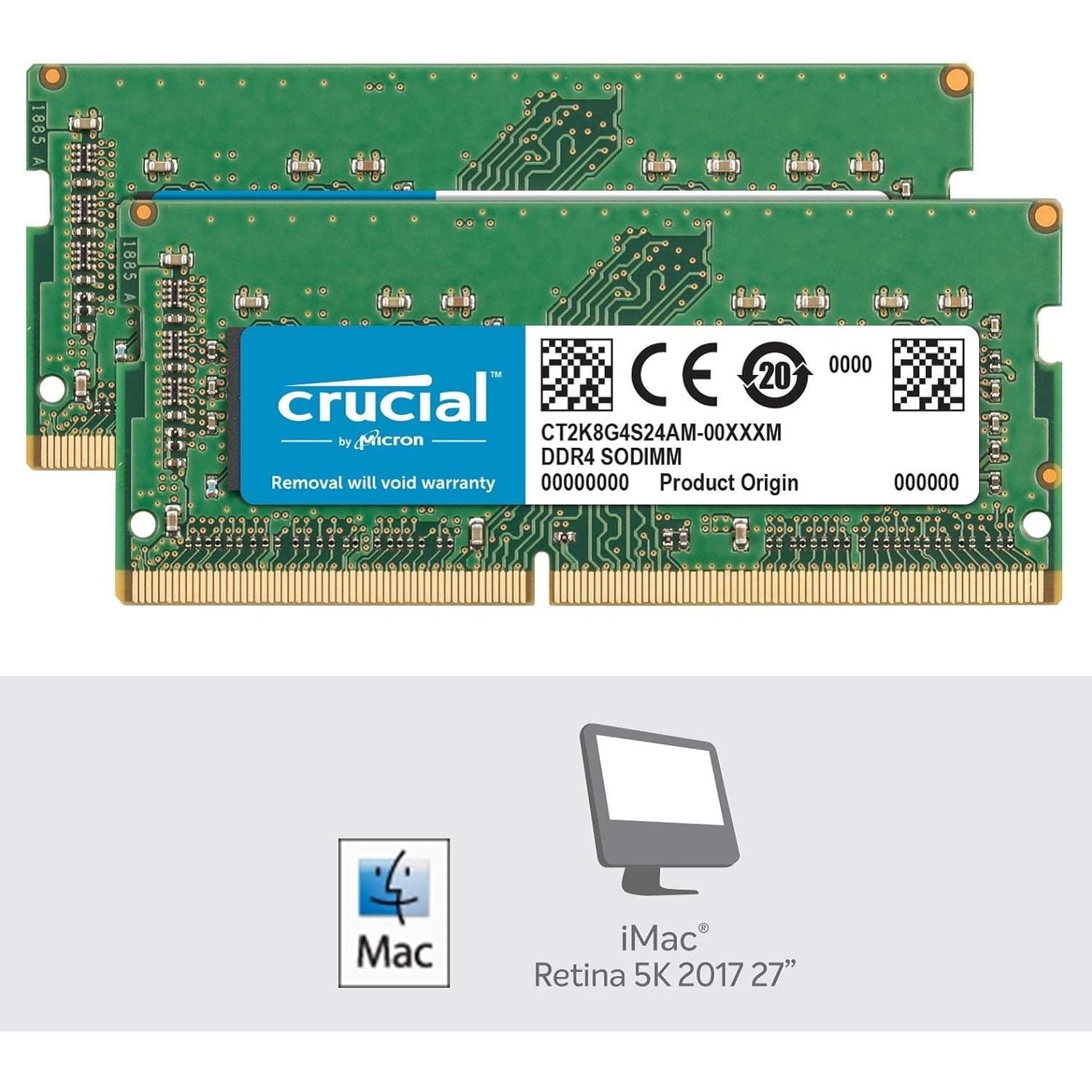 Buy Crucial,Crucial RAM 16GB Kit (2x8GB) DDR4 2400MHz CL17 Memory for Mac CT2K8G4S24AM - Gadcet UK | UK | London | Scotland | Wales| Ireland | Near Me | Cheap | Pay In 3 | Computer Components