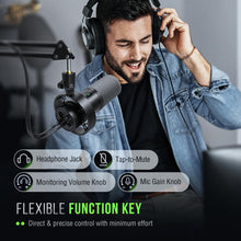 FIFINE K688 Podcast Microphone Kit – USB/XLR Dynamic Mic with Boom Arm, Mute Button, 3.5mm Jack – for Recording, Streaming, PC & XLR Mixers