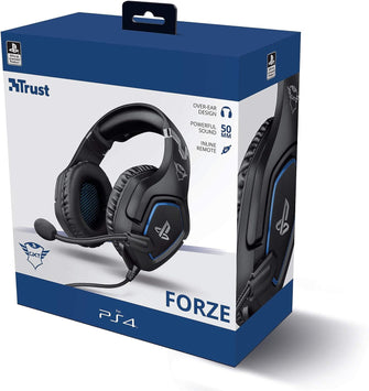 Buy Trust,Trust Gaming GXT 488 Forze [Officially Licensed for PlayStation] Gaming Headset for PS4 with Flexible Microphone and Inline Remote Control, Over Ear Gaming Headphones - Black - Gadcet UK | UK | London | Scotland | Wales| Near Me | Cheap | Pay In 3 | Headphones & Headsets