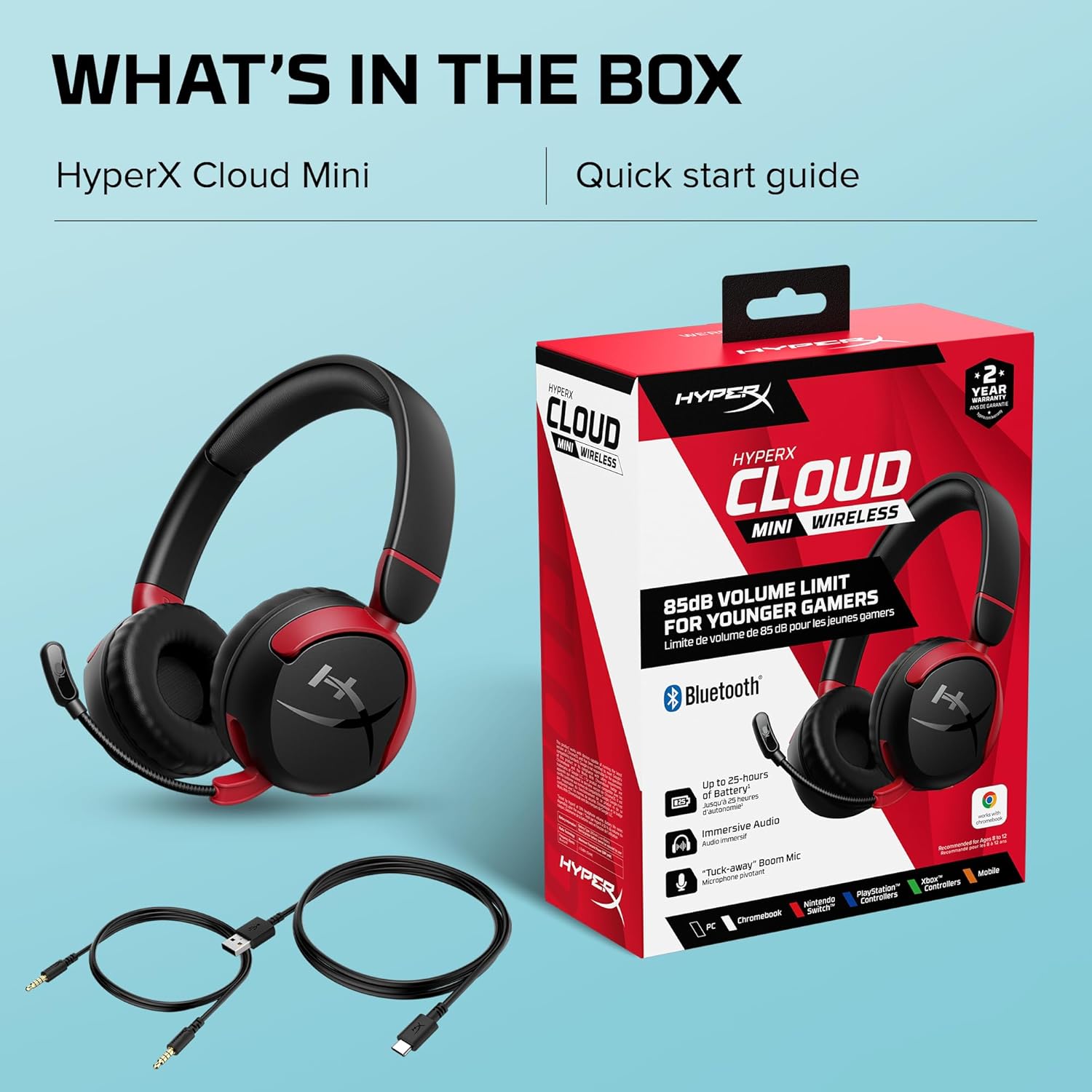 Buy HyperX,HyperX Cloud Mini Wireless Headset – Volume Limited 85dB (Multi-Platform Compatible) - Gadcet UK | UK | London | Scotland | Wales| Near Me | Cheap | Pay In 3 | Headphone and Headset