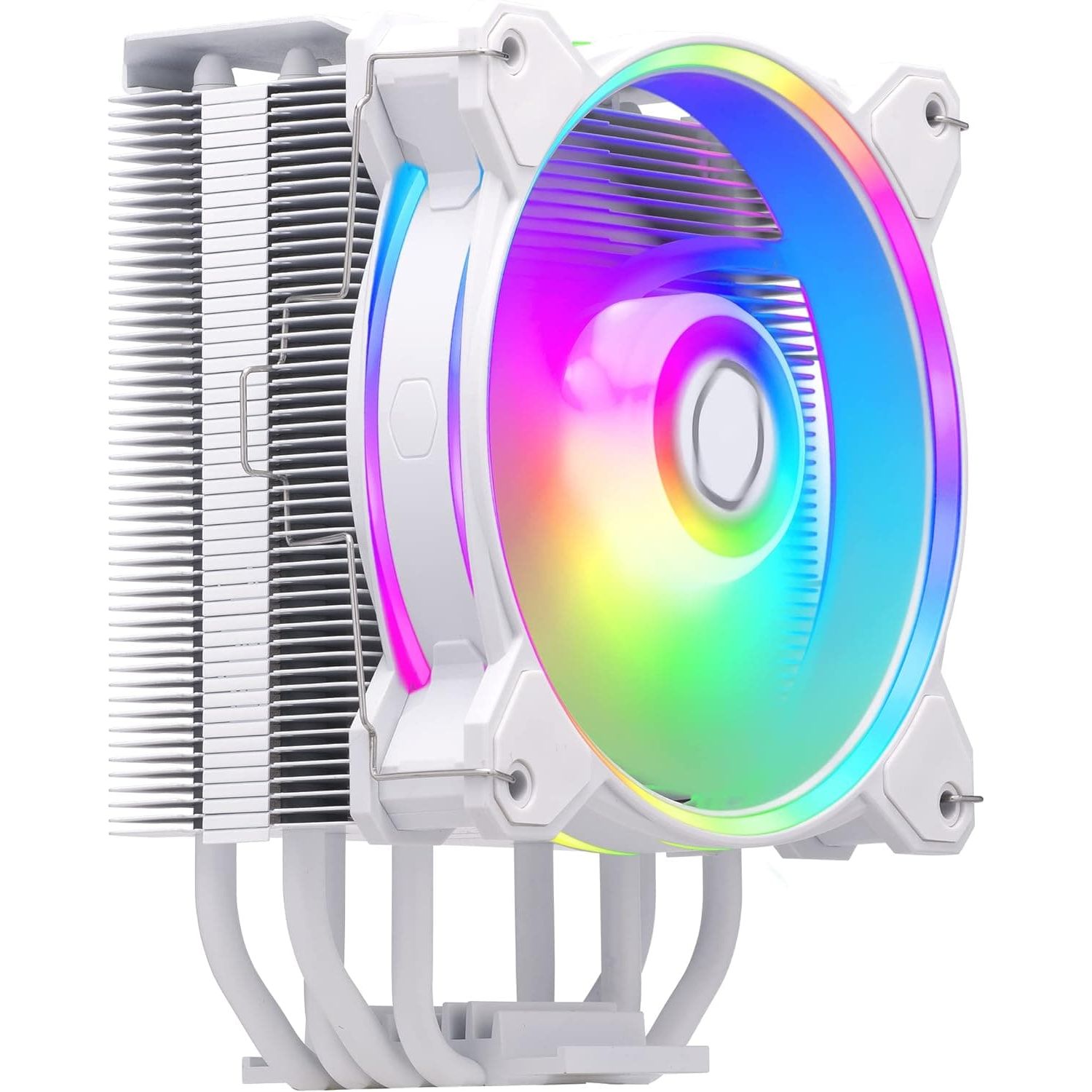 Buy Cooler Master,Cooler Master Hyper 212 Halo CPU Air Cooler - Pure White Aluminium Finish, 4 Continuous Direct Contact Heat Pipes with Fins, MF120 Halo2 ARGB Fan, ARGB Auto Detect, LGA1700 & AM5 Brackets - White - Gadcet UK | UK | London | Scotland | Wales| Near Me | Cheap | Pay In 3 | Fans & Cooling