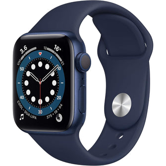 Apple Watch Series 6 (GPS, 40mm) – Blue Aluminium Case with Deep Navy Sport Band – Regular Size