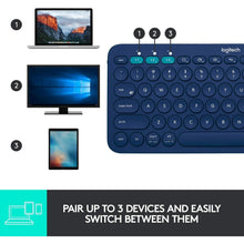 Buy Logitech,Logitech K380 Wireless Multi-Device Keyboard for Windows QWERTY UK Layout - Blue - Gadcet UK | UK | London | Scotland | Wales| Ireland | Near Me | Cheap | Pay In 3 | Keyboards