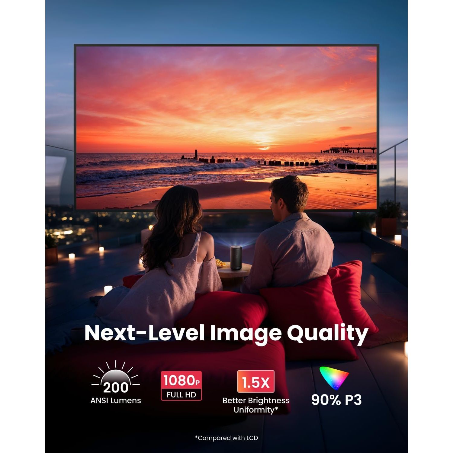 Buy NEBULA,NEBULA Capsule 3 1080p Mini Projector – 200 ANSI-Lumen, Smart Projector with Google TV, Built-In Netflix, Dolby Digital, 120-Inch Picture, 2.5 Hours Playtime, Portable with Built-In Battery - Gadcet UK | UK | London | Scotland | Wales| Near Me | Cheap | Pay In 3 | Projectors