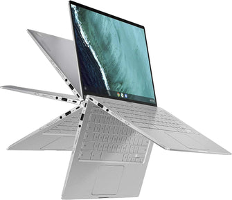 Buy ASUS,ASUS Chromebook Flip C434TA AI0041 14in Touchscreen Notebook -  8th gen Intel Core i5 8200Y - 8GB RAM 128GB - eMMC Wi-Fi 5 -  Chrome OS - Silver - Gadcet.com | UK | London | Scotland | Wales| Ireland | Near Me | Cheap | Pay In 3 | Laptops
