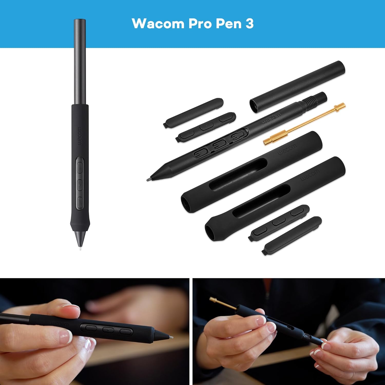 Wacom Intuos Pro Large Pen Tablet – Wacom Pro Pen 3, Bluetooth, 8192 Pressure Levels – PTK870K0B