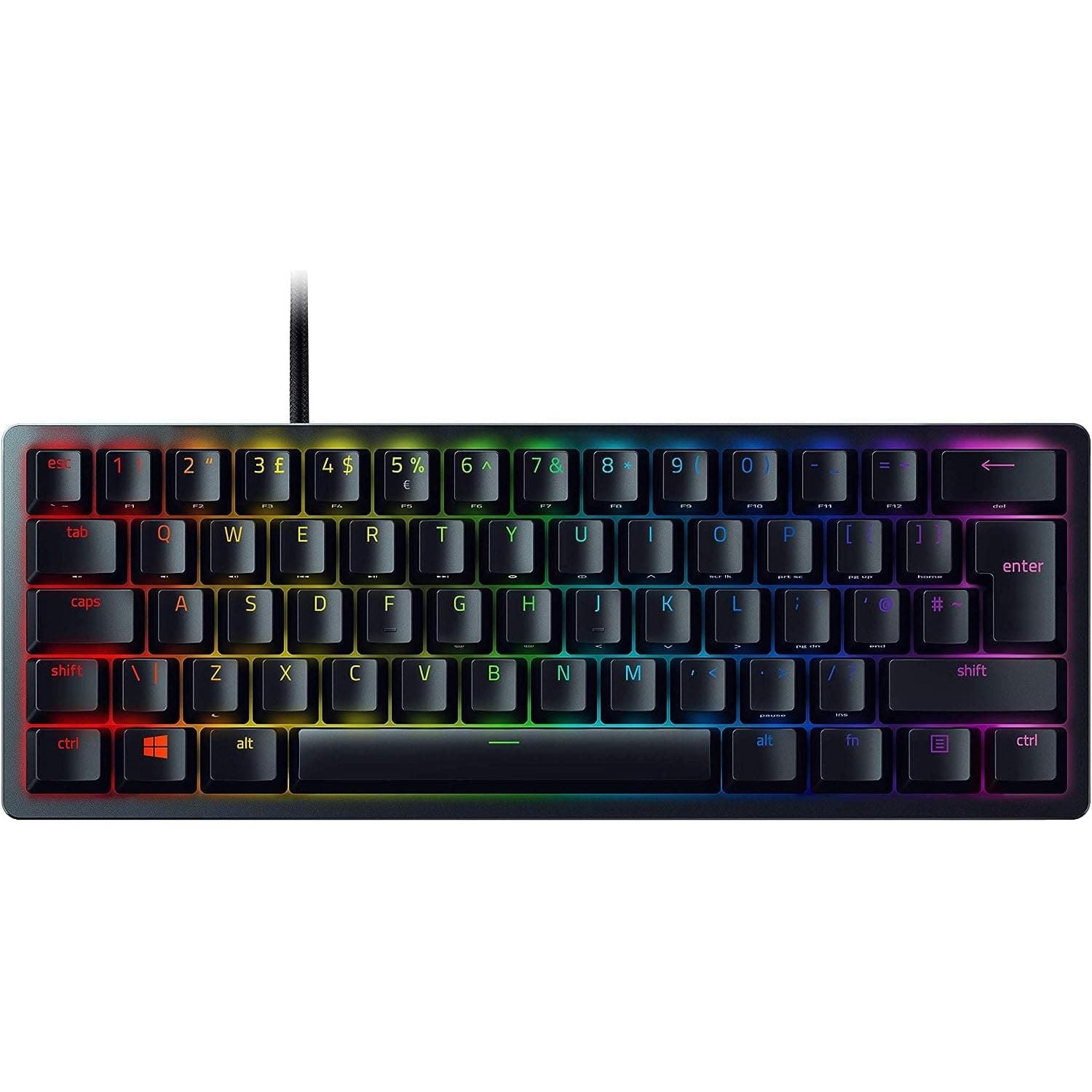 Buy Razer,Razer Huntsman Mini (Purple Switch) - 60% Compact Gaming Keyboard (Clicky Optical-Mechanical Switches, Doubleshot PBT Keycaps, Detachable USB-C Cable) UK Layout | Black - Gadcet UK | UK | London | Scotland | Wales| Ireland | Near Me | Cheap | Pay In 3 | Keyboards