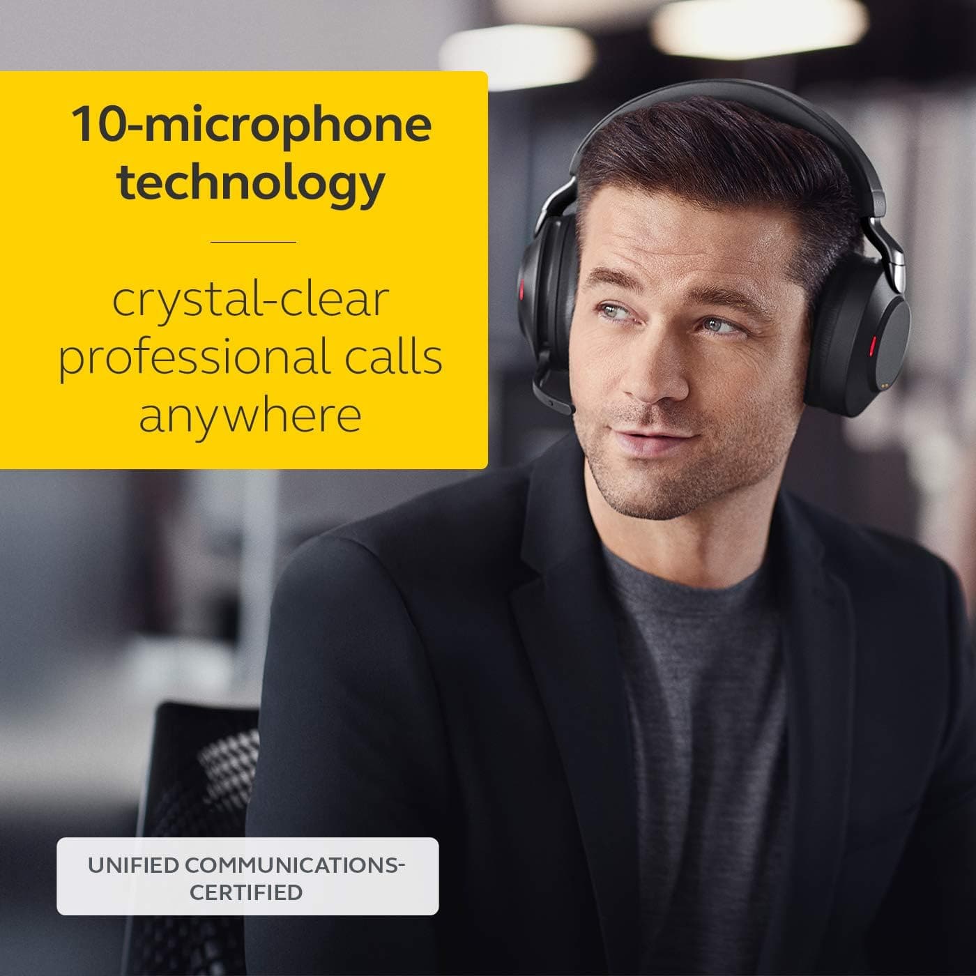 Buy Jabra,Jabra Evolve2 85 Wireless PC Headset – Noise Cancelling UC Certified Stereo Headphones With Long-Lasting Battery – USB-C Bluetooth Adapter – Black - Gadcet UK | UK | London | Scotland | Wales| Near Me | Cheap | Pay In 3 | Headphones & Earphones
