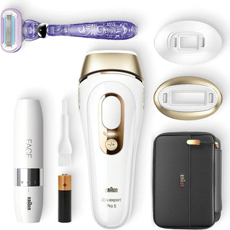 Buy Braun,Braun Silk-Expert Pro 5 Laser Epilator Women/Men Pulsed Light IPL, Wide Precision Head and Venus Shaver, Alternative to Laser Hair Removal at Home, PL 5149, White/Gold - Gadcet UK | UK | London | Scotland | Wales| Ireland | Near Me | Cheap | Pay In 3 | Health & Beauty