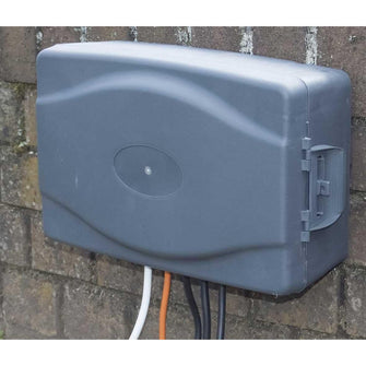 Buy Masterplug,Masterplug IP54 Weatherproof Enclosure Lead & Timer 4 Gang 8mGrey - Gadcet UK | UK | London | Scotland | Wales| Near Me | Cheap | Pay In 3 | Electrical Switches