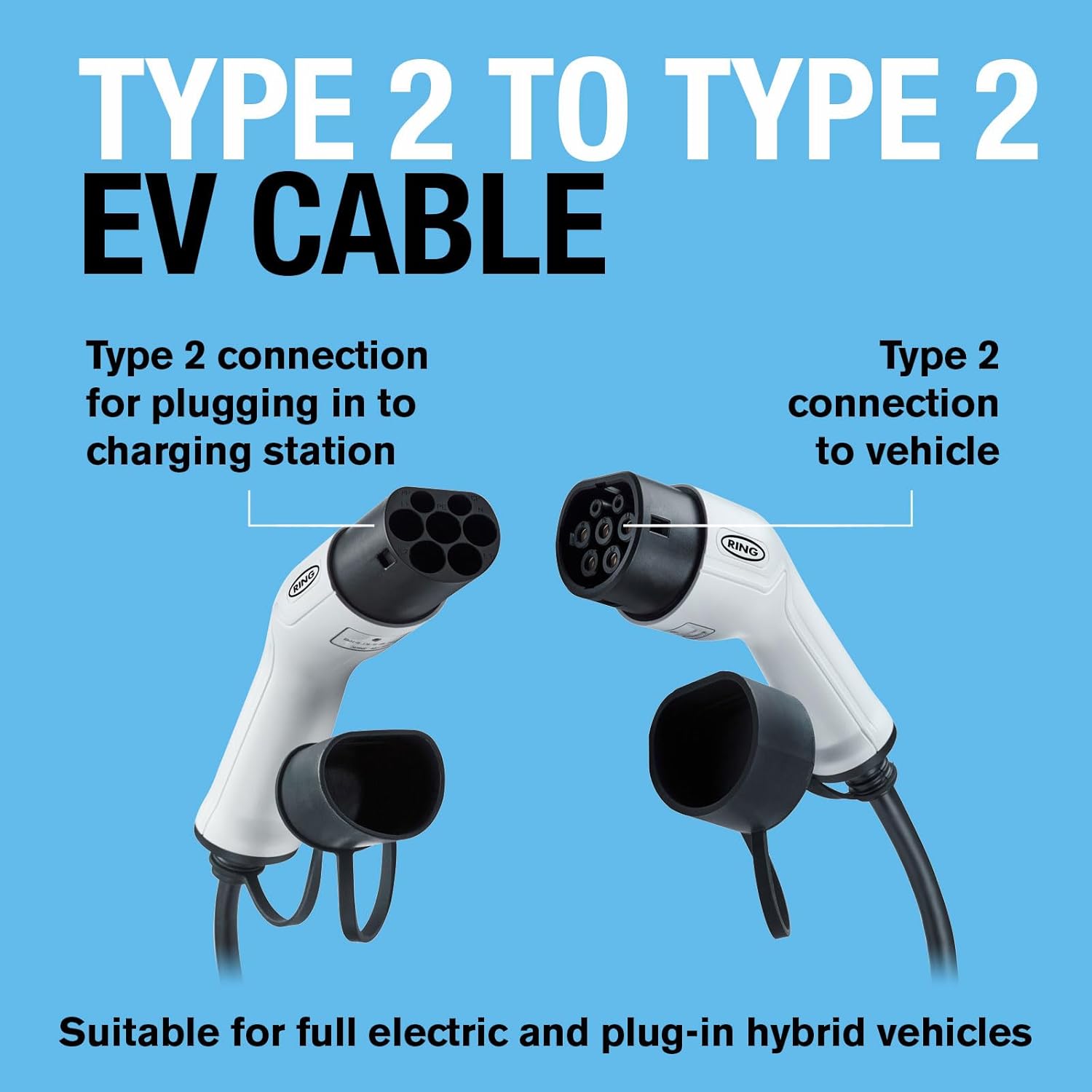 Buy Ring,RING 16A EV Charging Cable – Type 2 to Type 2, Single Phase - Gadcet UK | UK | London | Scotland | Wales| Near Me | Cheap | Pay In 3 | Charging Cables