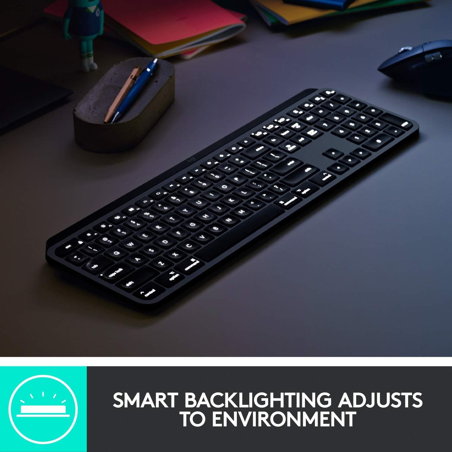 Buy Logitech,Logitech MX Keys Advanced Wireless Illuminated Keyboard for Mac, Tactile Responsive Typing, Backlit LED Keys, Bluetooth, USB-C, 10 Day Battery, Apple macOS, Metal Build, QWERTY UK English Layout, Grey - Gadcet UK | UK | London | Scotland | Wales| Near Me | Cheap | Pay In 3 | Keyboard & Mouse