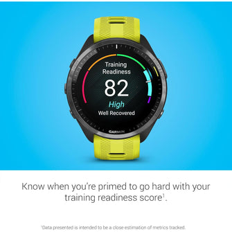 Garmin Forerunner 965 – Carbon Grey Titanium Bezel, Black Case, Amp Yellow/Black Silicone Band