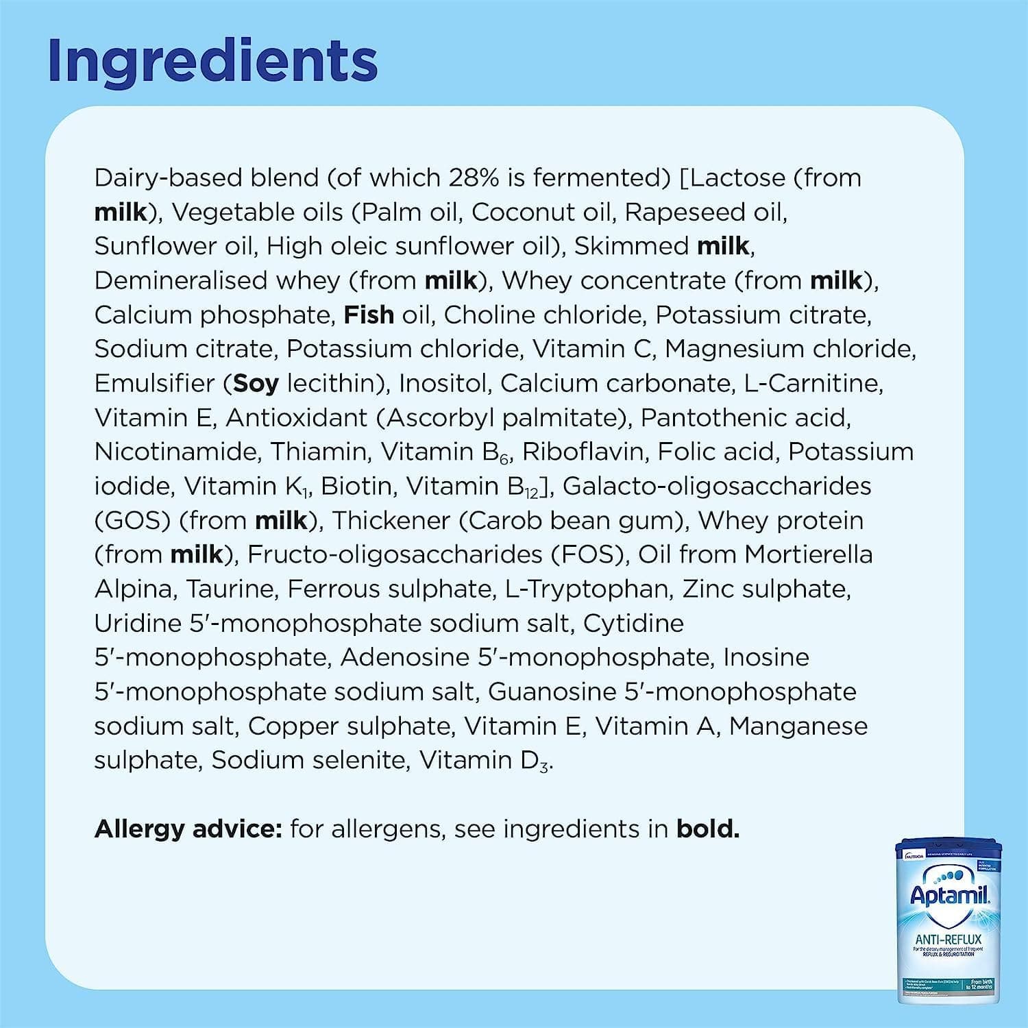 Buy APTAMIL,Aptamil Anti-Reflux Infant Milk Formula, 800g (Pack of 2) - Gadcet UK | UK | London | Scotland | Wales| Ireland | Near Me | Cheap | Pay In 3 | Health Care