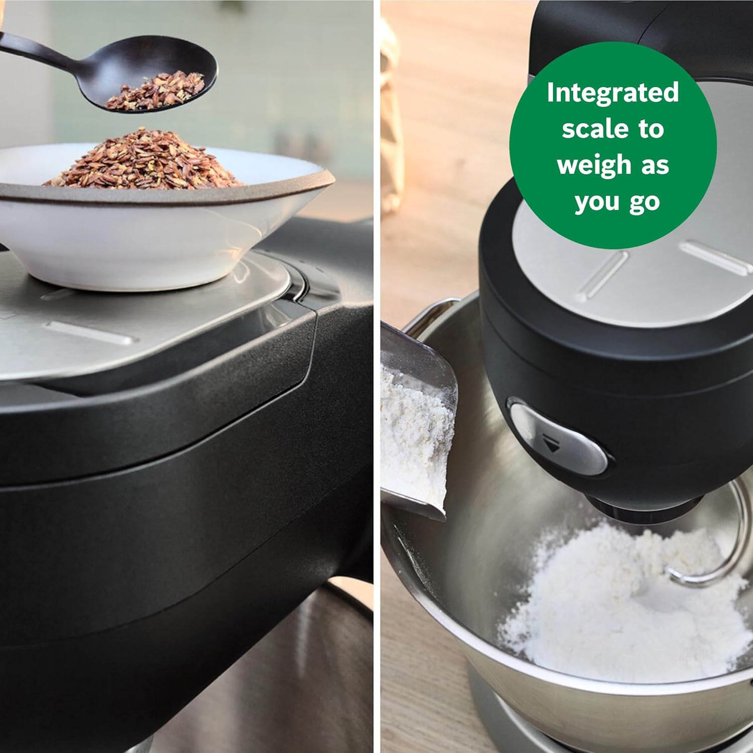 Buy Bosch,Bosch Series 6 Stand Mixer with Intelligent Sensing, Scale & Patisserie Set, 1600W - Black/Silver - Gadcet UK | UK | London | Scotland | Wales| Near Me | Cheap | Pay In 3 | Food Mixers & Blenders