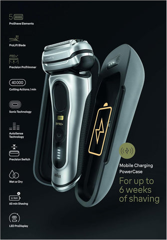 Buy Braun,Braun Series 9 PRO+ Electric Shaver for Men, 5 Shave Elements, Precision Trimmer, SmartCare Center, PowerCase, Wet & Dry, 9477cc, Silver - Gadcet UK | UK | London | Scotland | Wales| Near Me | Cheap | Pay In 3 | Electric Razors