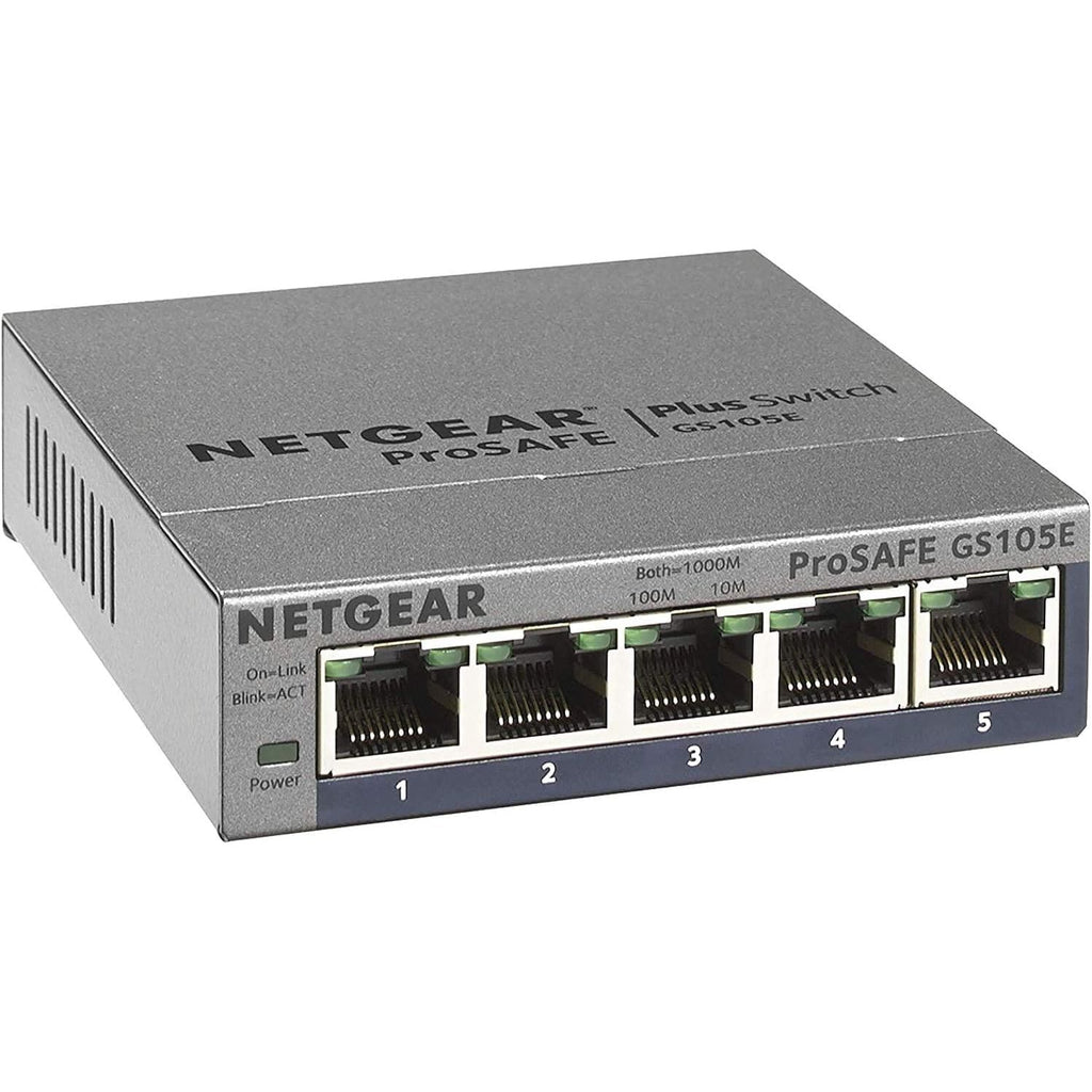 NETGEAR GS105E 5-Port Gigabit Ethernet Managed Network Switch - Plug-a ...