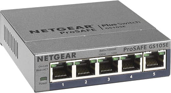 Buy NETGEAR,NETGEAR GS105E 5-Port Gigabit Ethernet Managed Network Switch - Plug-and-Play, Silent Operation, Desktop or Wall Mountable - Gadcet UK | UK | London | Scotland | Wales| Near Me | Cheap | Pay In 3 | Networking Devices