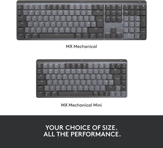 Buy Logitech,Logitech MX Mechanical Mini Wireless Illuminated Keyboard, Tactile Quiet Switches, Backlit, Bluetooth, USB-C, macOS, Windows, Linux, iOS, Android, Metal, QWERTY UK English Layout - Grey - Gadcet.com | UK | London | Scotland | Wales| Ireland | Near Me | Cheap | Pay In 3 | Keyboards