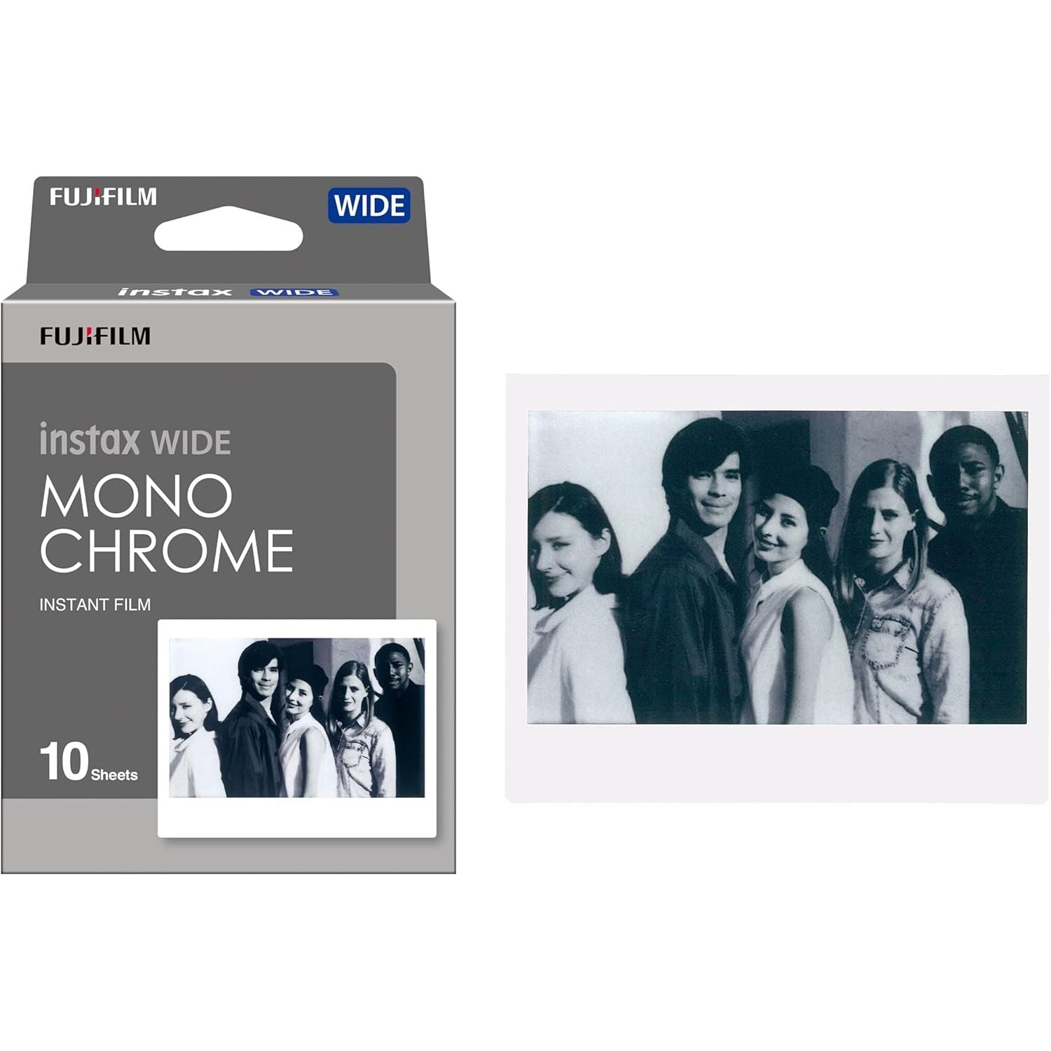 Buy instax,Fujifilm instax WIDE Monochrome Instant Film – 10 Shot Pack - Gadcet UK | UK | London | Scotland | Wales| Near Me | Cheap | Pay In 3 | Instant Film Cameras