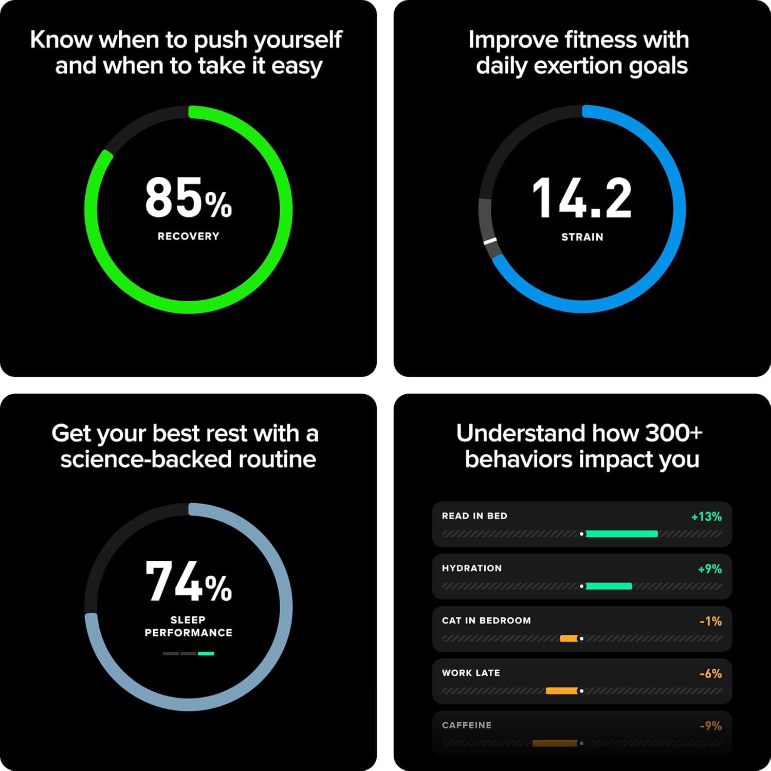 WHOOP 5.0 / WHOOP MG Screenless Health & Fitness Wearable – 12-Month Membership