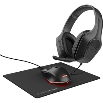 Buy Trust Gaming,Trust Gaming GXT 790 Tridox 3-in-1 Gaming PC Bundle - Lightweight Headset with 50mm Drivers, Programmable Wired Mouse 200-6400 DPI, Mouse Mat, Gamer Set for Computer, Laptop, Desktop - Black - Gadcet UK | UK | London | Scotland | Wales| Near Me | Cheap | Pay In 3 | Headphone