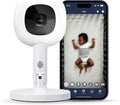 Nanit Pro 1080p HD Smart Baby Monitor & Flex Duo Stand – White, Split Screen, Alert Zone, Breathing Motion Monitoring, Small Breathing Band – EAN 810108750437