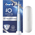 Oral-B iO 3 Ice Blue Electric Toothbrush, 1 Toothbrush Head, 1 Travel Case, Designed by Braun - 1