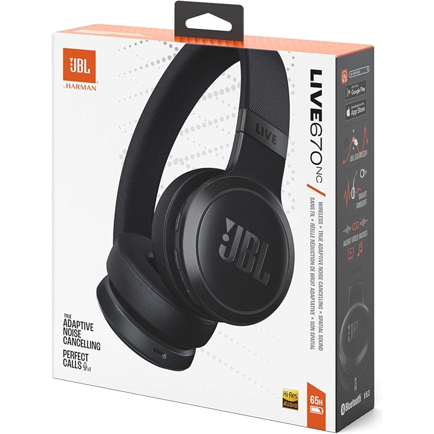 Buy JBL,JBL Live 670NC Wireless Bluetooth Noise-Cancelling Headphones - Black - Gadcet UK | UK | London | Scotland | Wales| Ireland | Near Me | Cheap | Pay In 3 | Headphones & Headsets