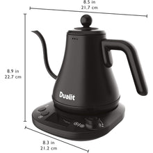 Buy DUALIT,Dualit Pour Over Fast Boil Electric Kettle - Matt Black -Gooseneck Precision Spout - Digital Display Screen - Highly Energy Efficient 800ml Capacity - 72960 - Gadcet UK | UK | London | Scotland | Wales| Ireland | Near Me | Cheap | Pay In 3 | Electric Kettles