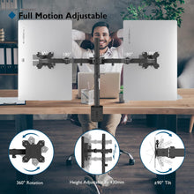 Buy Bontec,BONTEC Dual Monitor Arm Desk Mount – Adjustable Full Motion Stand for 13–27″ Screens (Black) - Gadcet UK | UK | London | Scotland | Wales| Near Me | Cheap | Pay In 3 | Computer Monitor Accessories