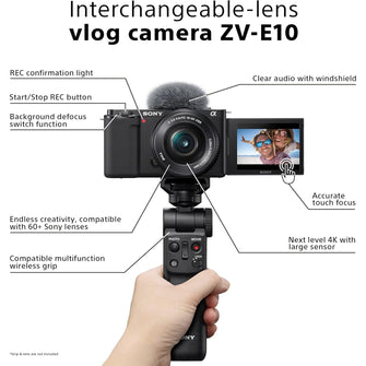 Buy Sony,Sony ZV-E10 Mirrorless Vlogging Camera – Body Only - Gadcet UK | UK | London | Scotland | Wales| Near Me | Cheap | Pay In 3 | Mirrorless Digital Cameras